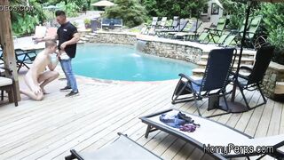 Pool security barebacks sexy trespasser