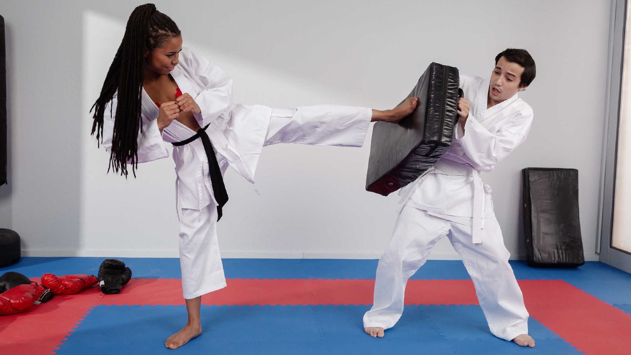 Karate Kutie Kira Noir Smashes Ricky in every which way