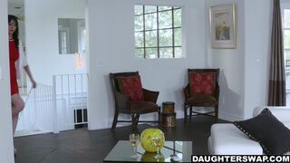 Kinky lesbian mother-daughter foursome
