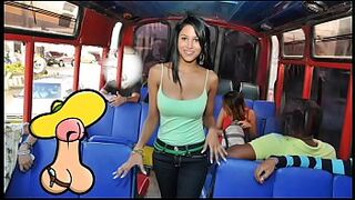 CULIONEROS - Young Colombian Babe Boards A Bus & Gets Fucked