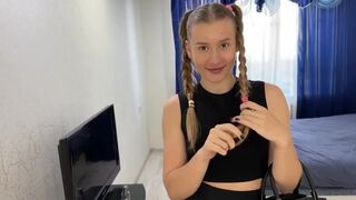 Little Sister Needed Money for School so she Earned it by Giving her Sweet Pussy