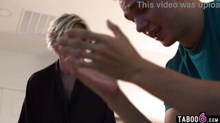 Catfished his huge boobs granny MILF stepmom on a dating app