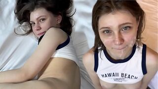 My Sexy Neighbor is Going Crazy. Her Tiny Pussy Can Barely Fit That Cock