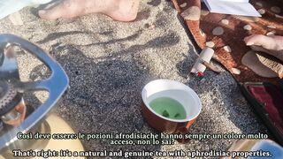 Spin the Bottle Game on the Beach -Unforgettable Holiday Sex w. Two Stunning Girls english subtitles