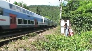 Sex In the City Outdoors Threesome