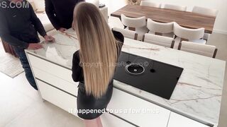 French MILF fucked by 2 workers - double facial!