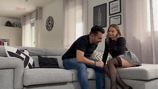 Blonde Slutty Wife Punished with First Rough Anal Fuck