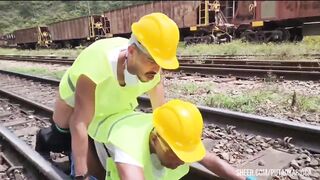 The workers went hard at lunchtime, fucked their passive colleague and gave him lots of milk for dessert (Teaser) Part 2
