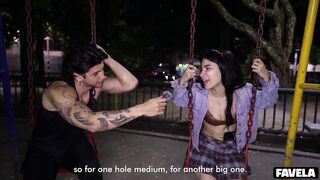 She Was Shy But Curious - Playground Interview Turns Into All-Night Anal