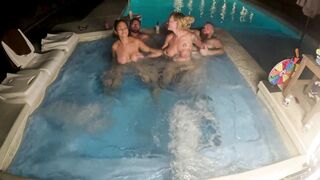 Hot Tub Foursome with Deliah Grace & Jazmine Cruz